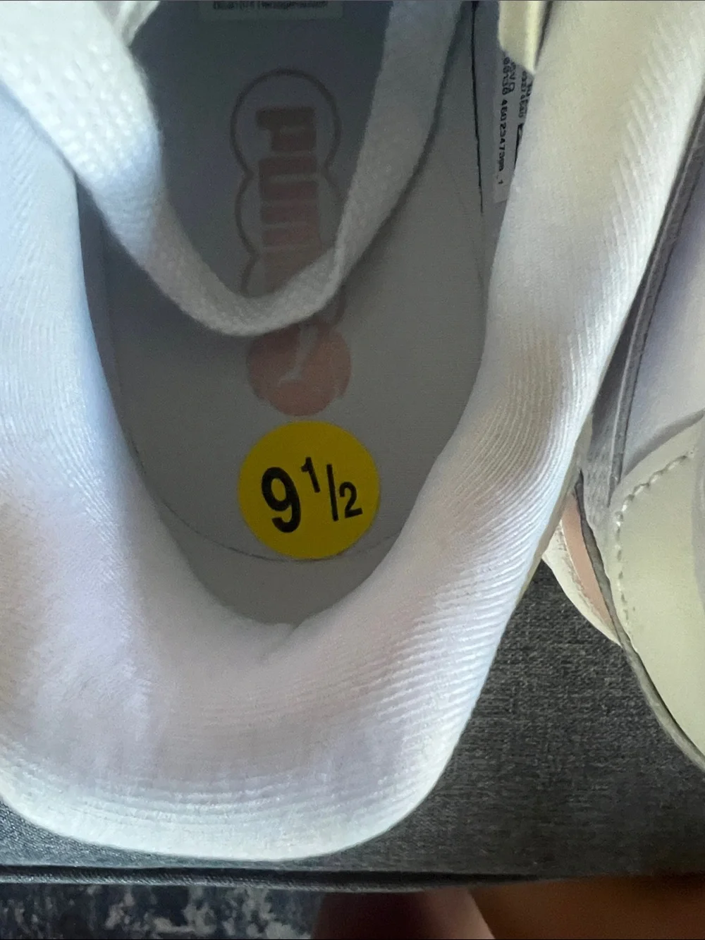 Puma Women's White Sneakers with Light Pink Accents